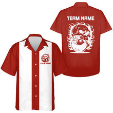 Load image into Gallery viewer, Custom Flame Skull Hawaiian Bowling Shirts, Bowling Vintage Shirts For Men And Women IPHW6768