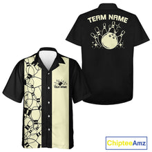 Load image into Gallery viewer, Custom Bowling Pin Pattern Vintage Bowling Team Shirt, 50S Retro Bowlers Outfit IPHW10087
