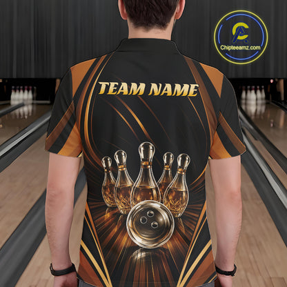 Custom Wine Bowling Men Polo Shirts, Wine Lovers Bowling Team Jersey IPHW11827