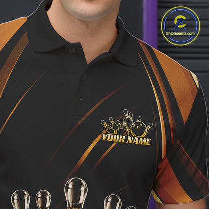 Custom Wine Bowling Men Polo Shirts, Wine Lovers Bowling Team Jersey IPHW11827