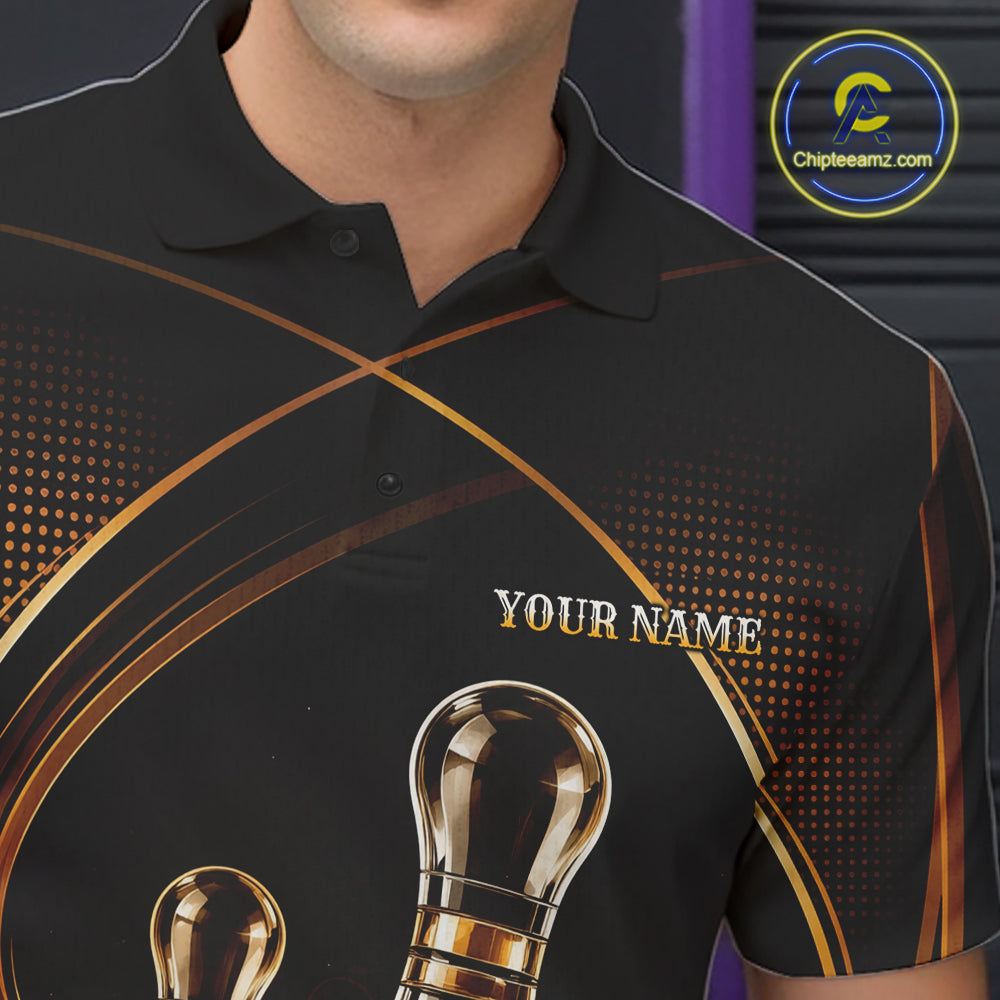 Custom Wine Bowling Men Polo Shirts, Wine Lovers Bowling Team Jersey IPHW11828