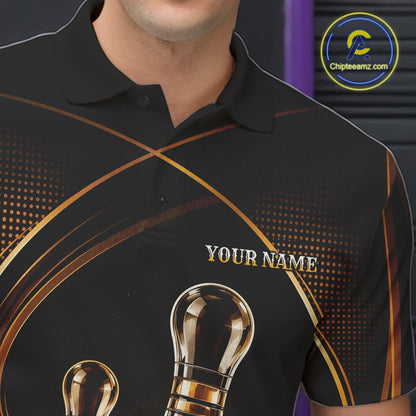 Custom Wine Bowling Men Polo Shirts, Wine Lovers Bowling Team Jersey IPHW11828