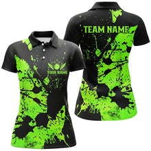 Load image into Gallery viewer, Black And Green Splash Custom Bowling Team Shirts For Women And Women, Bowlers Outfits IPHW7372