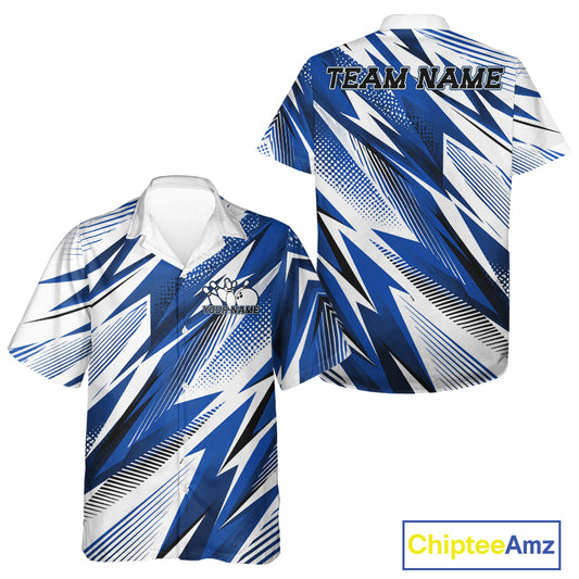 Blue and white sports jersey with 'Team Name' text on a white background, featuring Chiptee Amz branding.
