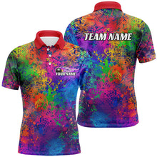 Load image into Gallery viewer, Custom Colorful Bowling Polo Shirts For Men, Pride Colors Outfit Bowling Men'S Shirts IPHW6788