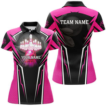 Load image into Gallery viewer, Custom Pink Bowling Polo Shirts For Men, Strike Bowling Team Jerseys Bowlers Outfits IPHW5225