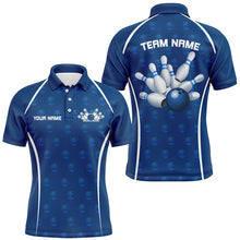 Load image into Gallery viewer, Custom Bowling Uniforms Bowling Shirts For Men, Bowling Team Bowling League Shirts | Blue IPHW7431