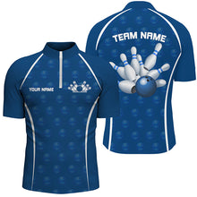 Load image into Gallery viewer, Custom Bowling Uniforms Bowling Shirts For Men, Bowling Team Bowling League Shirts | Blue IPHW7431
