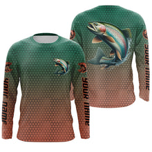 Load image into Gallery viewer, Rainbow Trout Fishing Custom Long Sleeve Tournament Fishing Shirts, Trout Fisherman Fishing Jerseys IPHW6416