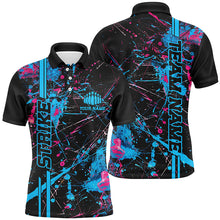 Load image into Gallery viewer, Custom Blue And Pink Strike Bowling Shirts For Men And Women, Camo Bowling Team Jerseys IPHW6428