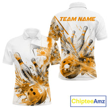 Load image into Gallery viewer, Custom Black And Yellow Men Bowling Team Shirts, Bowling League Shirt Bowlers Outfit IPHW10784