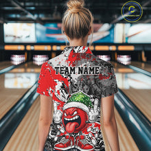 Load image into Gallery viewer, Custom Funny Christmas Bowling Women Quarter-Zip Shirts, Crazy Bowling Ball Xmas Outfit IPHW10129