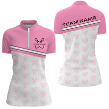 Load image into Gallery viewer, Pink Bowling Shirts For Women, Bowling Uniform Custom Bowling League Shirts IPHW6962