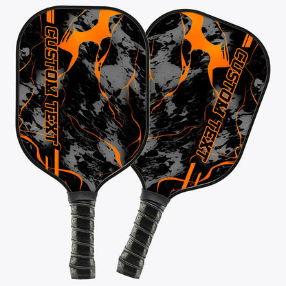 Orange Paint Splatter 3D Printed Custom Pickleball Paddles, Pickleball Gifts For Men And Women IPHW7222