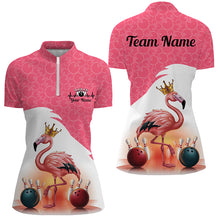 Load image into Gallery viewer, Flamingo Pink Bowling Ball Pattern Custom Team Shirts For Women, Bowlers Jerseys IPHW6694