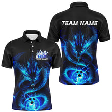 Load image into Gallery viewer, Black And Green Custom Dragon Bowling Shirts For Men, Bowling Team Uniform Bowler Outfits IPHW7615