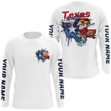 Load image into Gallery viewer, Custom Texas Slam Long Sleeve Fishing Shirts, Texas Trio Redfish, Trout, Flounder Fishing Shirts IPHW7054