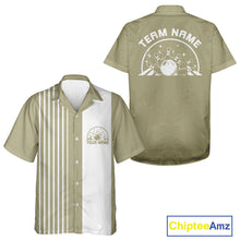 Load image into Gallery viewer, Custom Classic Striped Vintage Bowling  Shirt, Retro Bowling Button Up Team Shirt IPHW10074