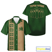 Load image into Gallery viewer, Custom Classic Retro Style Bowling Shamrock Pattern Vintage Bowling Team Shirts IPHW10081