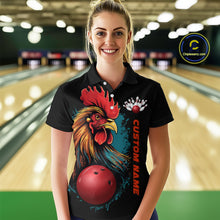 Load image into Gallery viewer, Custom Chicken Bowling Shirts For Women Bowling Polo Shirts Team Bowling League Jersey IPHW5290