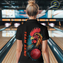 Load image into Gallery viewer, Custom Chicken Bowling Shirts For Women Bowling Polo Shirts Team Bowling League Jersey IPHW5290