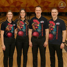 Load image into Gallery viewer, Custom Chicken Bowling Shirts For Men Bowling Polo Shirts Team Bowling League Jersey IPHW5290