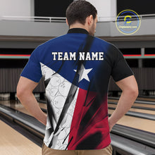 Load image into Gallery viewer, Custom Texas Flag Bowling Team Men Quarter-Zip Shirts, Texas Bowling League Shirt Team Uniform IPHW9634