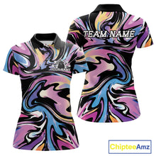 Load image into Gallery viewer, Custom Colorful Bowling Tournament Women Quarter-Zip Shirt, Bowling League Shirt  IPHW11435