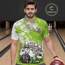 Load image into Gallery viewer, Custom Green Drunk Bowling Ball And Pins Bowling And Beer Shirt, Funny Bowling Jersey IPHW11266