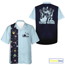 Load image into Gallery viewer, Custom Retro 50S Cat Bowling Button Up Shirt Men And Women, Vintage Cat Bowling Shirt IPHW10100