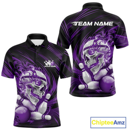 Black and purple sports jersey with skull design and 'Team Name' text on a white background.