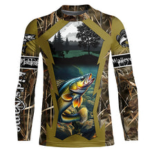 Load image into Gallery viewer, Walleye Fishing Customize Camo 3D All Over Printed Shirts Personalized Gift NQS456