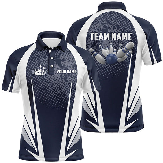 Custom bowling shirt for men – personalized team jersey front view