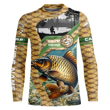 Load image into Gallery viewer, Carp Fishing Custom name All over print shirts - personalized fishing gift for men, women and kid - NQS487