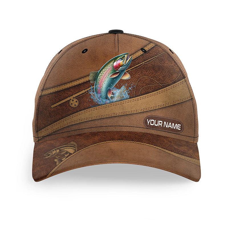 Rainbow trout fishing hats for men, women custom name baseball best Rainbow trout fisherman caps NQS5540