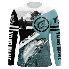 Load image into Gallery viewer, Chinook Salmon ( King Salmon) Fishing customize UV protection performance long sleeve fishing shirts NQS615