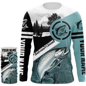 Chinook Salmon ( King Salmon) Fishing customize UV protection performance long sleeve fishing shirts NQS615