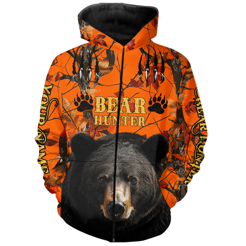 Black Bear Hunting Customize Name 3D All Over Printed Shirts Personalized Hunting gifts NQS637