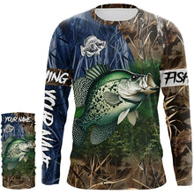 Load image into Gallery viewer, Crappie Fishing camo fishing team shirts, custom Performance Long Sleeve fishing shirts - NQS1260