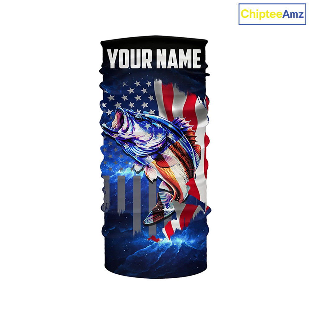 Bass Fishing 3D American Flag patriotic Customize Bass fishing jerseys - personalized fishing gift NQS387