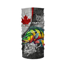 Load image into Gallery viewer, Canadian Flag peacock bass Fishing Custom long sleeve performance Fishing Shirts, bass Fishing jerseys NQS3842