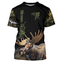 Load image into Gallery viewer, Moose Hunting Green Camo 3D All Over print shirts personalized hunting apparel NQS534