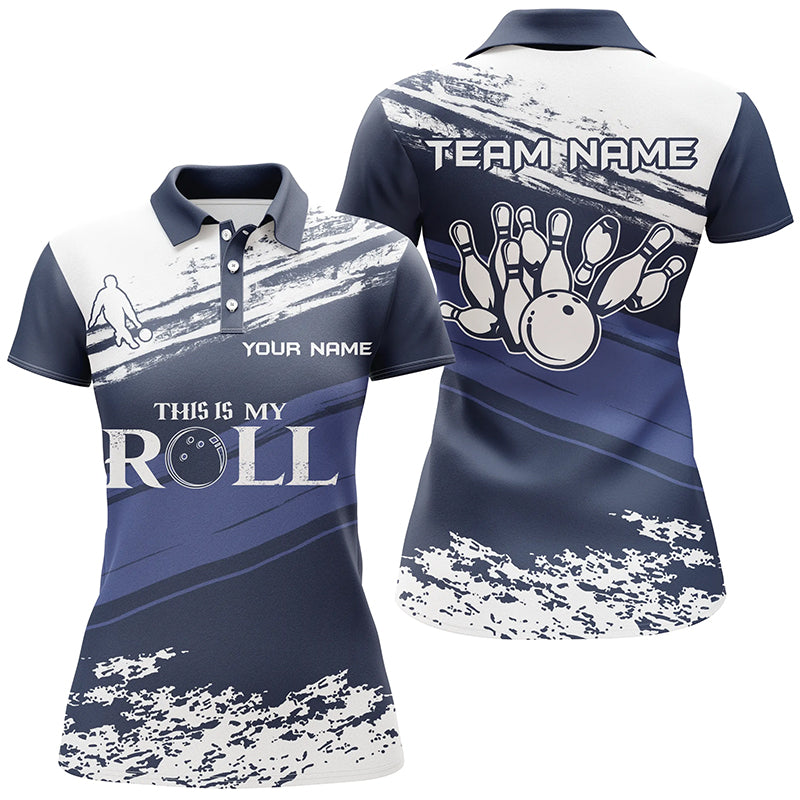 Custom bowling shirt for women – personalized team jersey front view