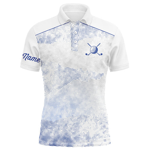 Mens golf polo shirts custom name white golf shirts, team golf tops for mens NQS5659