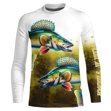 Load image into Gallery viewer, Walleye Fishing Yellow scales Customize Name 3D All Over Printed Shirts, Personalized Fishing Gifts NQS264