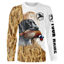 Load image into Gallery viewer, Pheasant Hunting With Dog GSP German Shorthaired Pointer Custom Name camouflage hunting Shirts NQS4078