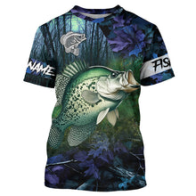 Load image into Gallery viewer, Crappie Fishing blue camo fishing team crappie Custom name Long Sleeve UV protection fishing shirts NQSD93