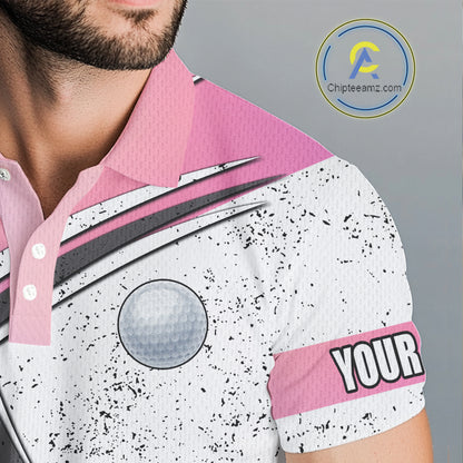 Mens golf polo shirts purple gradient pattern custom team golf shirts, golf tops for men NQS10089