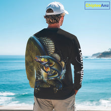 Load image into Gallery viewer, Walleye fishing yellow scales Custom walleye fishing shirts tournament fishing jerseys NQS11031