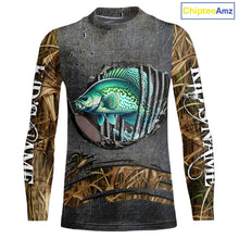 Load image into Gallery viewer, Crappie fishing camo metal grunge pattern Custom Crappie fishing shirts tournament fishing jerseys NQS11032